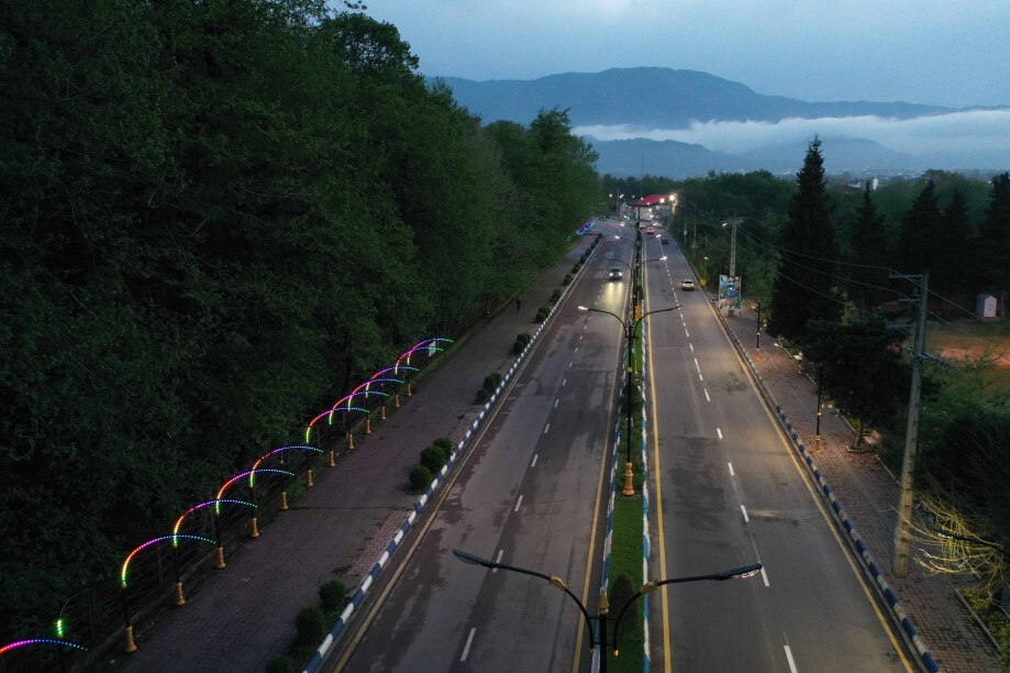 نمای فاز شب در غروب زیبای کلارآباد